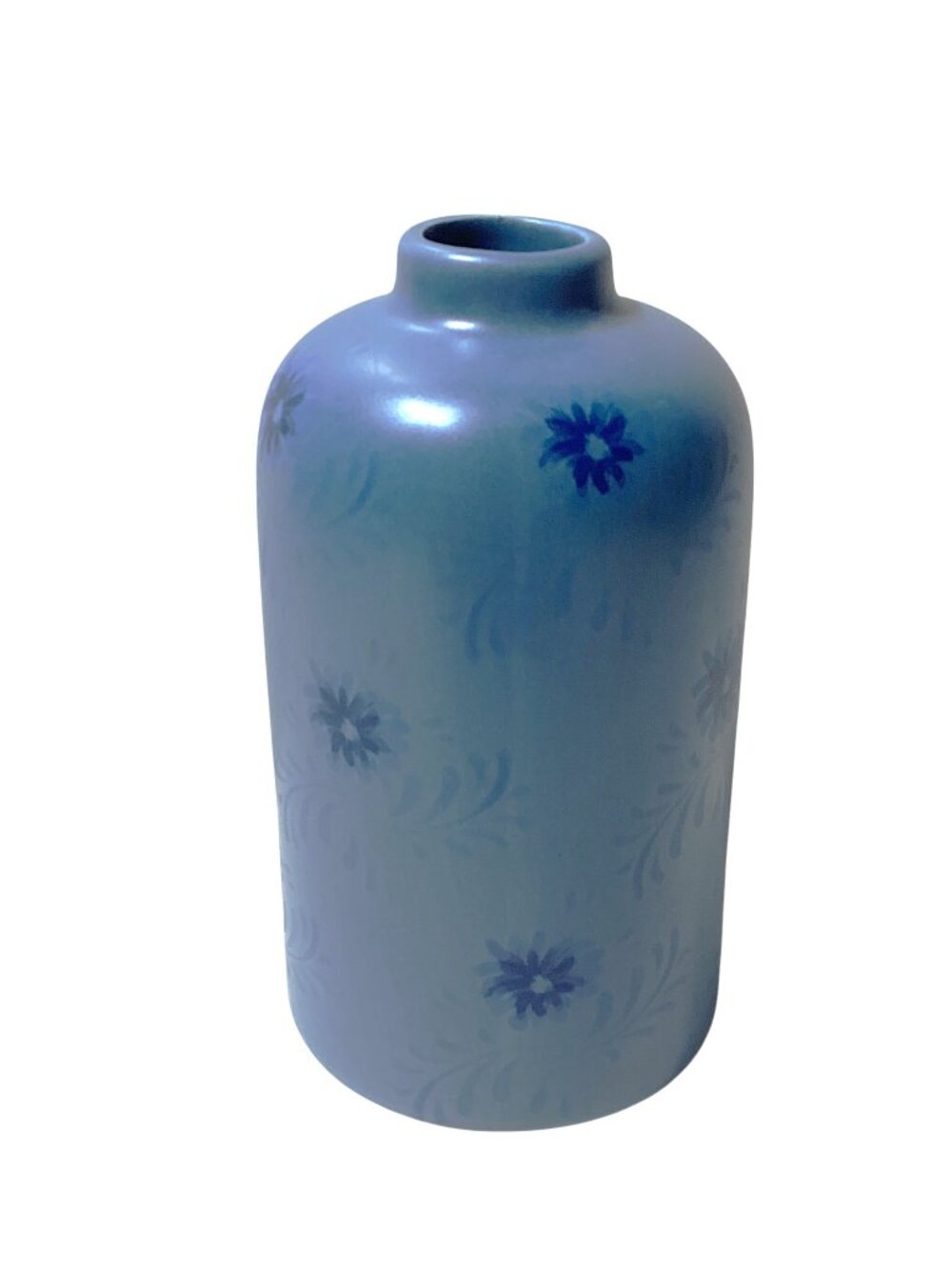 Mainstays by Becky G. & Alejandra Decorative Blue Flower Ceramic Vase
